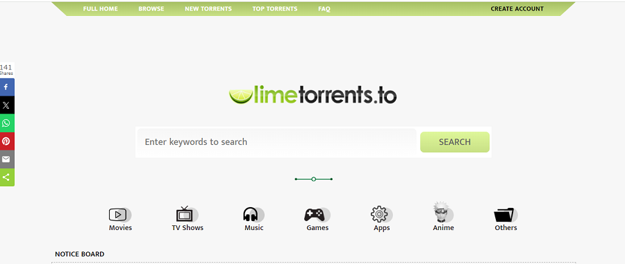 limetorrents es una de las paginas mas antiguas para descargar pelis por torrent