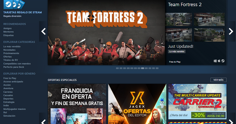 Steam una de las mejores plataformas para comprar juegos en línea