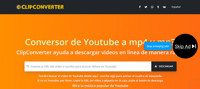 paginas para convertir mp4 a mp3