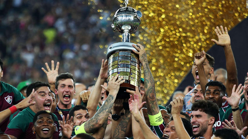 paginas para ver la libertadores en vivo. imagen de fiuminense ganador de la copa libertadores 2023