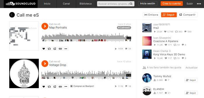 SoundCloud - Páginas para Descargar Música Gratis
