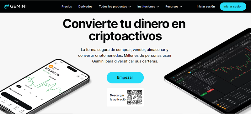 Gemini - Paginas para comprar criptomonedas